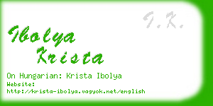 ibolya krista business card